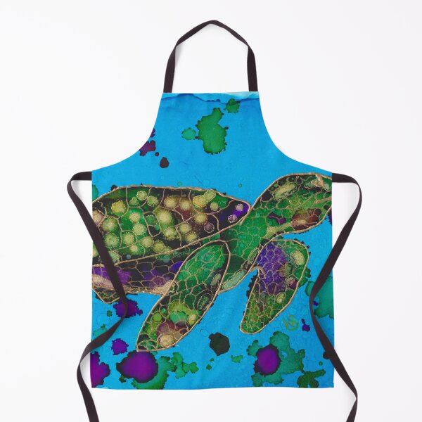 Item preview, Sea Turtle Alcohol Ink Painting Digital Print designed and sold by Red Sakura Studio.