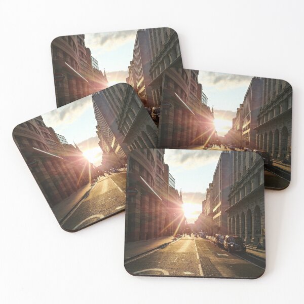 Item preview, central London sunset street bank taxis designed and sold by am-mantilla2156.
