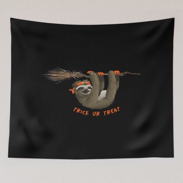 Item preview, sloth trick or treat magical halloween broomskirt designed and sold by trendingshop97.
