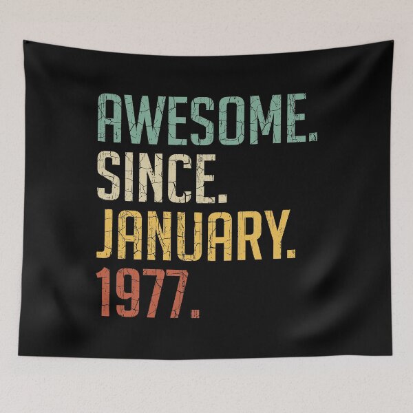 Item preview, Awesome Since January 1977 44th Birthday Gift 44 Years Old Vintage January 1977 designed and sold by Takatv.