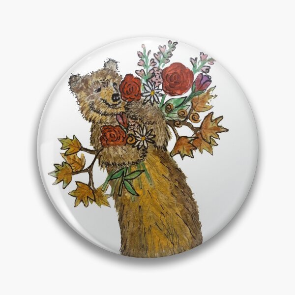 Item preview, Bear Holding Flowers designed and sold by VeloursDesigns.