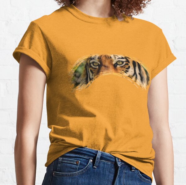 Mustard Tiger T Shirts Redbubble Shirt folded collar button fastening short sleeves printed design tiger of sweden branding 100% viscose hand wash only. mustard tiger t shirts redbubble
