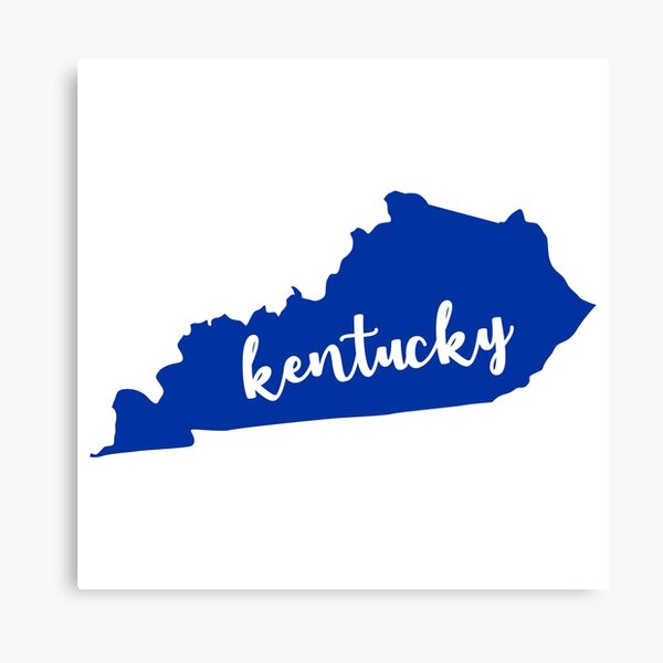 "Dark Blue Kentucky KY State" Canvas Print by agdesigns6 Redbubble