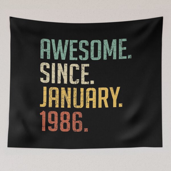 Item preview, Awesome Since January 1986 35th Birthday Gift 35 Years Old Vintage January 1986 designed and sold by Takatv.