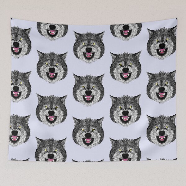 Item preview, Bad Evil Wolf Wild Animal Face designed and sold by pcreations.