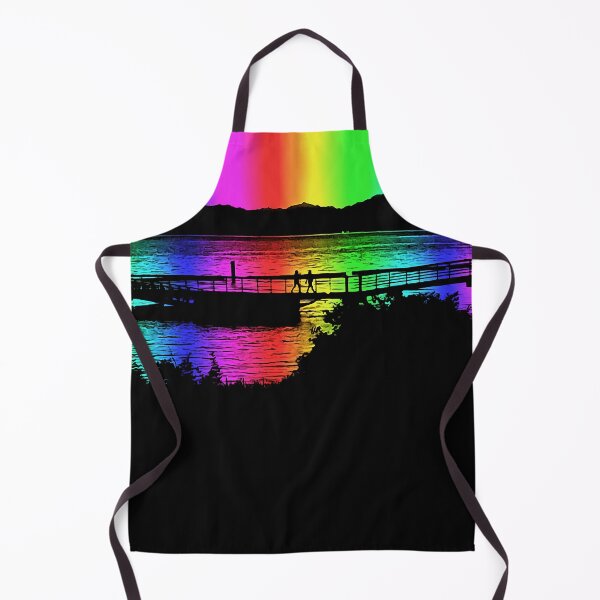 Item preview, Rainbow Silhouettes on Dock designed and sold by SeaChangeDesign.