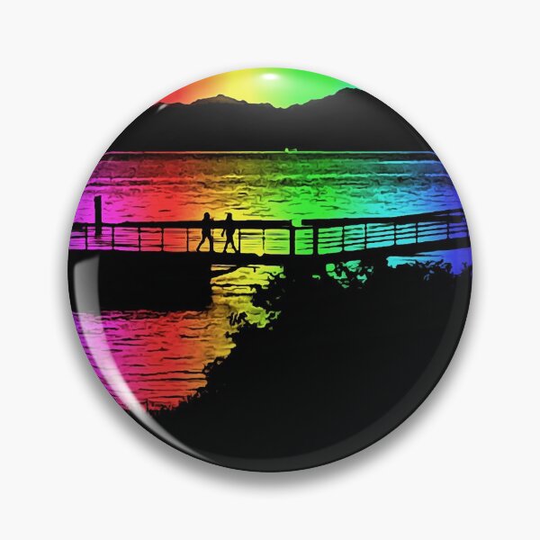Item preview, Rainbow Silhouettes on Dock designed and sold by SeaChangeDesign.
