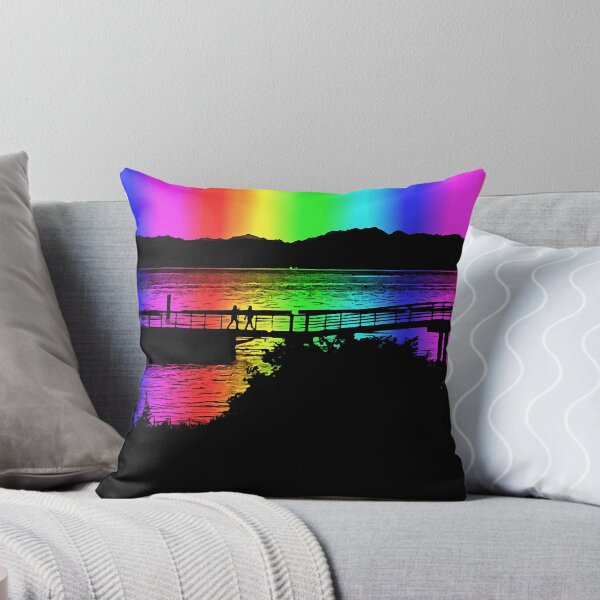 Item preview, Rainbow Silhouettes on Dock designed and sold by SeaChangeDesign.