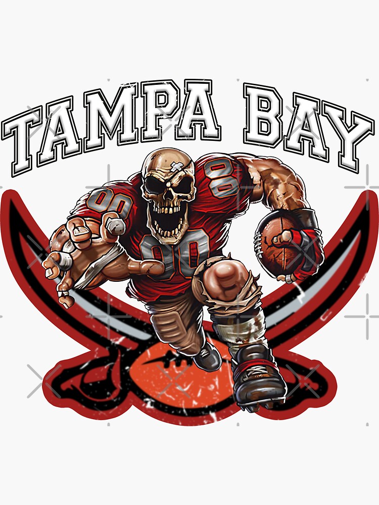 Buccaneers Flag Mascot Sticker