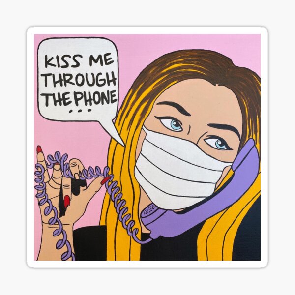 Kiss Me Through The Phone Sticker