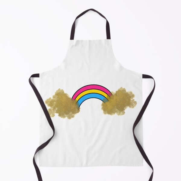 Item preview, Subtle Pan Rainbow Flag with Gold Clouds designed and sold by -Gedwolcraeft-.