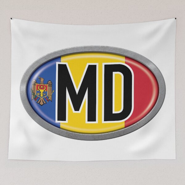 Item preview, Moldova International Vehicle Code Metal Plate designed and sold by travelwitheric.