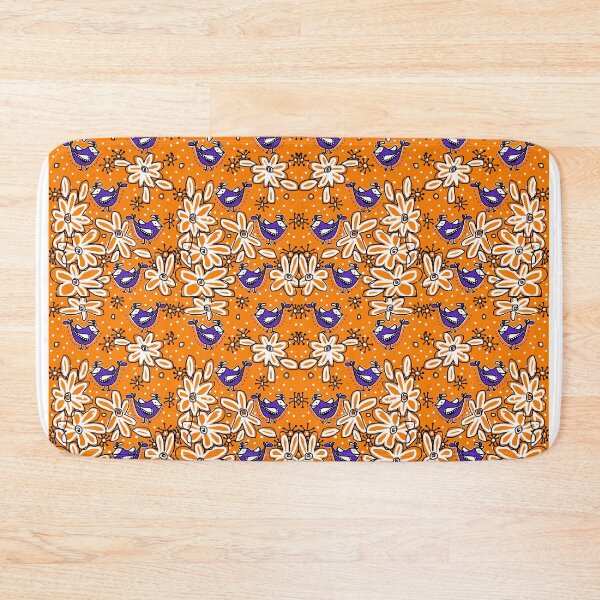 Item preview, A Multiplicity of Birds in Blue (Orange) designed and sold by Simone Pook.