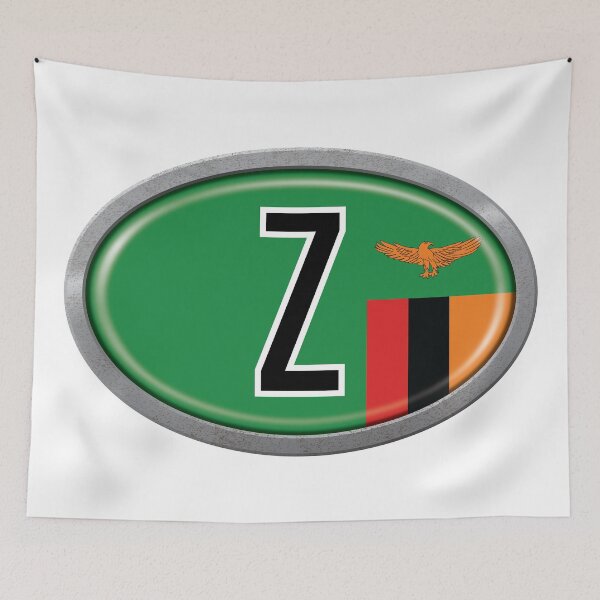 Item preview, Zambia International Vehicle Code Metal Plate designed and sold by travelwitheric.