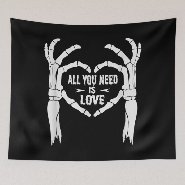 Item preview, All You Need is Love Skeleton Hands Halloween  designed and sold by Pricehotshop.