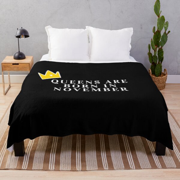 Item preview, Queens are born in November with birthstone crown - Black designed and sold by travelnerd.