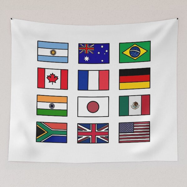 Item preview, Flags of the world sticker pack designed and sold by BessieMoo.