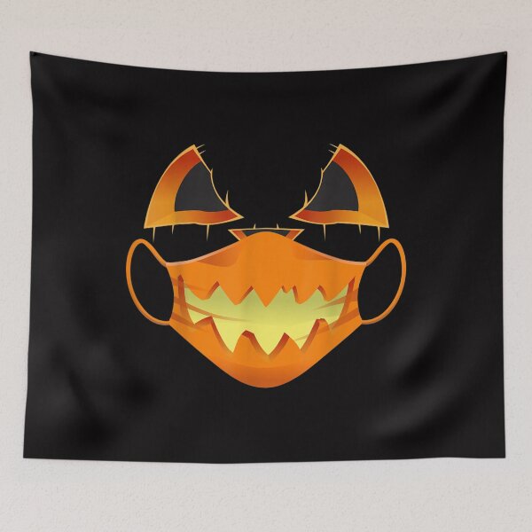 Item preview, Covid-Halloween Tee Shirt Mask Costume Scary Pumpkin designed and sold by Pricehotshop.