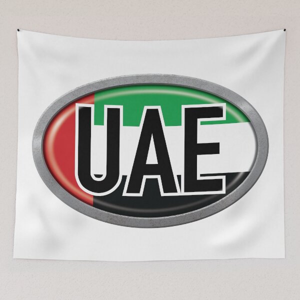 Item preview, United Arab Emirates International Vehicle Code Metal Plate designed and sold by travelwitheric.