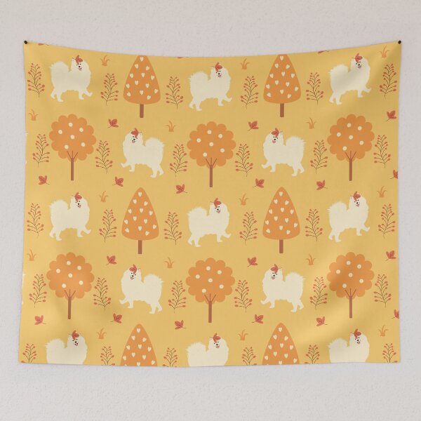 Item preview, Samoyed Dog in Autumn designed and sold by Lulupainting.