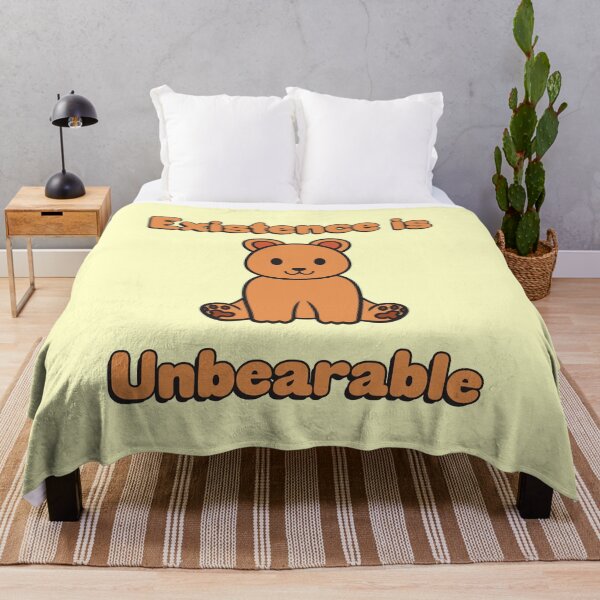 Item preview, Existence is Unbearable ~ Existential Bear Pun ~ Color ~ Warm Honey designed and sold by Neon-Wolf.