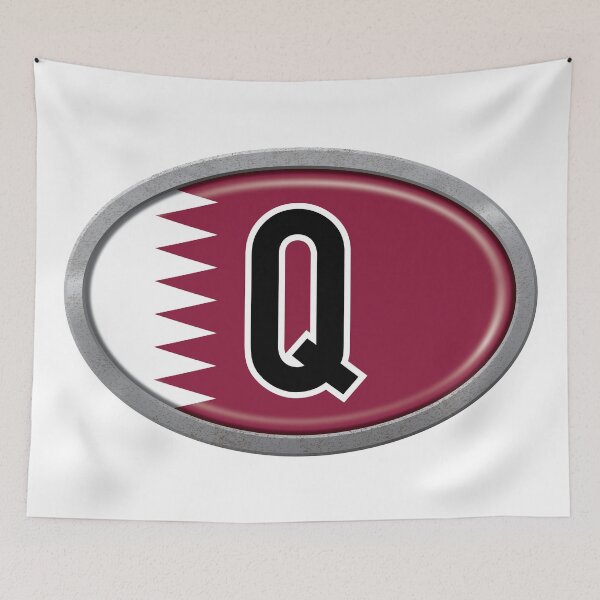 Item preview, Qatar International Vehicle Code Metal Plate designed and sold by travelwitheric.