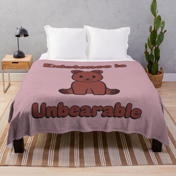 Item preview, Existence is Unbearable ~ Existential Bear Pun ~ Color Root Beer Float designed and sold by Neon-Wolf.