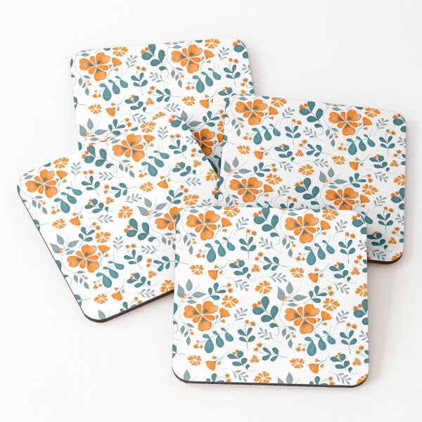 Item preview, Orange/Green Floral Pattern by Tinta Design designed and sold by Tintadesigns.