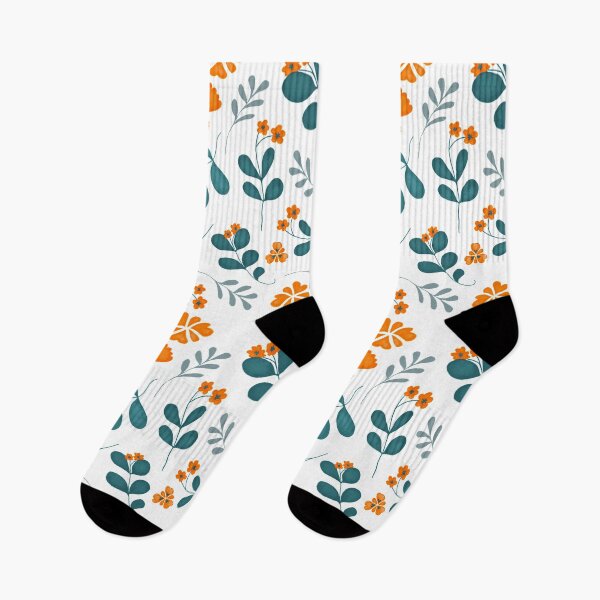 Item preview, Orange/Green Floral Pattern by Tinta Design designed and sold by Tintadesigns.