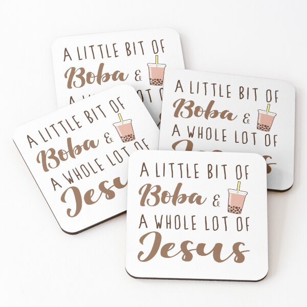 Item preview, A Little Bit of Boba and a Whole Lot of Jesus funny asian christian design designed and sold by Shelly Kei.