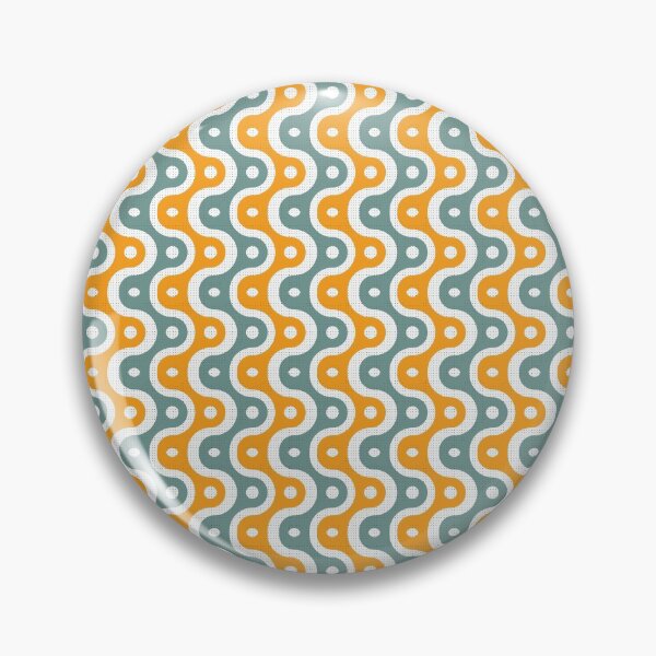 Item preview, Microbial Life Geometric Pattern – Teal & Orange designed and sold by RoguePatterns.