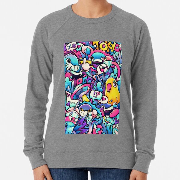 G R A D I E N T S I N S P A C E // Copic Marker Doodle Lightweight Sweatshirt