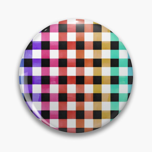 Item preview, Rainbow and black watercolour gingham designed and sold by suzzincolour.