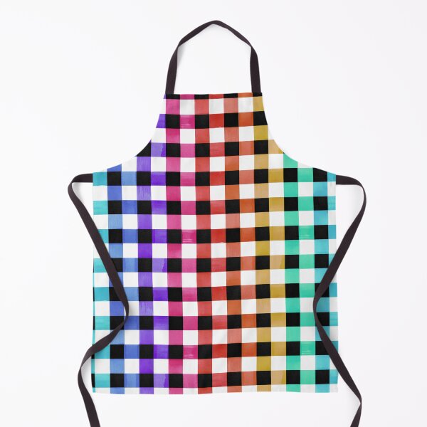 Item preview, Rainbow and black watercolour gingham designed and sold by suzzincolour.