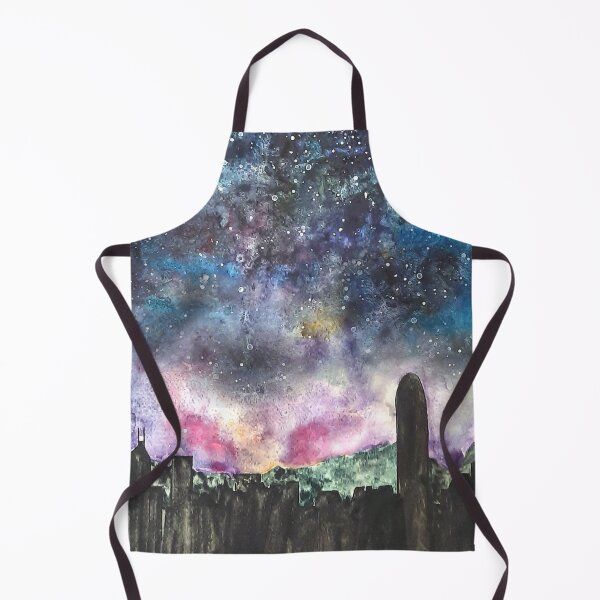 Item preview, hand painted galaxy painting Hong Kong skyline designed and sold by ColorandColor.