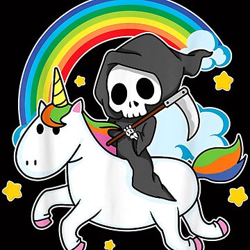 Halloween Unicorn Costume Grim Reaper Riding Unicorn 