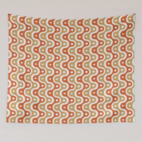 Item preview, Microbial Life Geometric Pattern – Orange & Beige designed and sold by RoguePatterns.