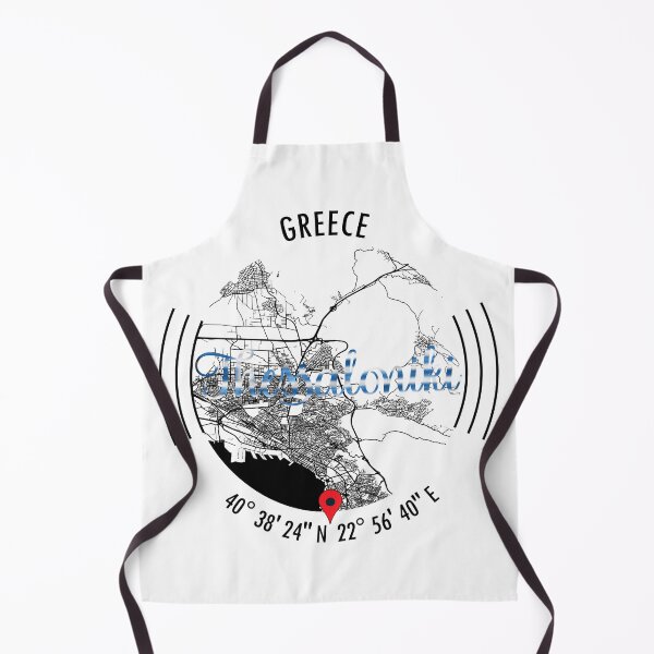 Item preview, Thessaloniki, GREECE Road Map Art - Earth Tones designed and sold by hatimelhag.