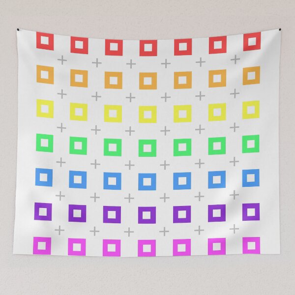 Item preview, Rainbow Squares (Light) designed and sold by RachelRabbbit.