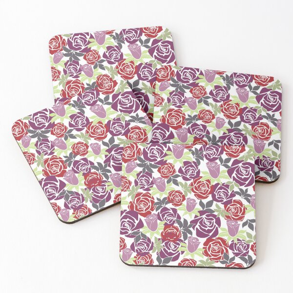 Item preview, Overlapping Red and Purple Roses from the Fancy Floral Zebra Collection II designed and sold by CJAura by Claire Jane Johnson.