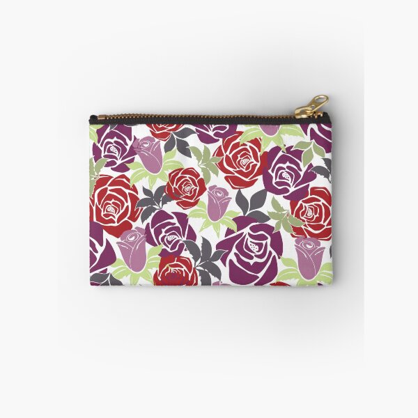 Item preview, Overlapping Red and Purple Roses from the Fancy Floral Zebra Collection II designed and sold by CJAura by Claire Jane Johnson.