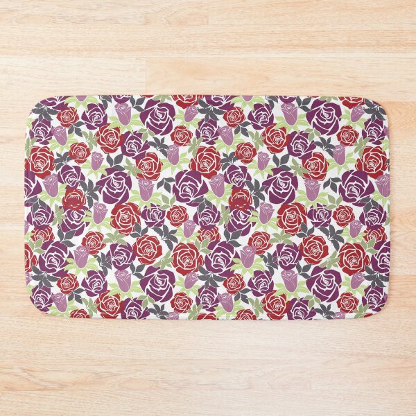 Item preview, Overlapping Red and Purple Roses from the Fancy Floral Zebra Collection II designed and sold by CJAura by Claire Jane Johnson.
