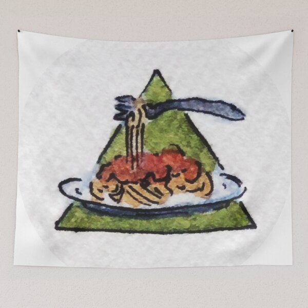 Item preview, Spaghetti Plate - Triangle Illustration designed and sold by tymonardo.