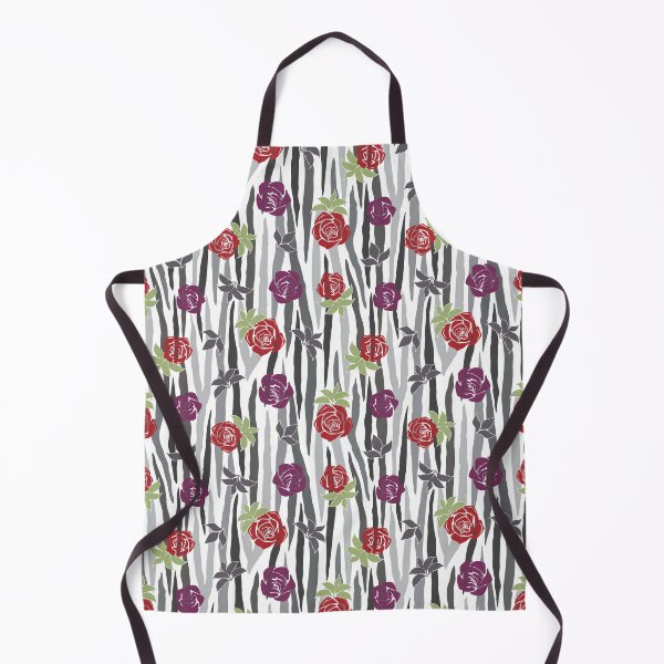 Artikelvorschau, Zebrastreifen-Print mit lila und roten Rosen entworfen und verkauft von CJAura by Claire Jane Johnson.
