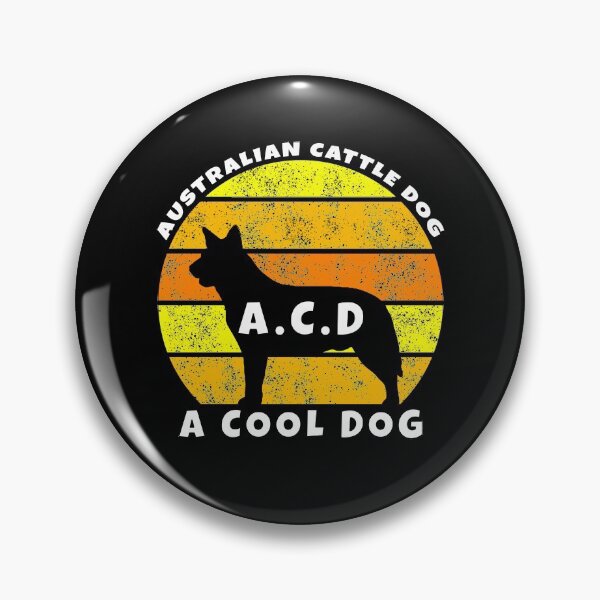 Artikelvorschau, Australischer Viehhund (ein cooler Hund) ACD Blue Heeler Vintage Retro Sonnenuntergang entworfen und verkauft von sidehustledog.