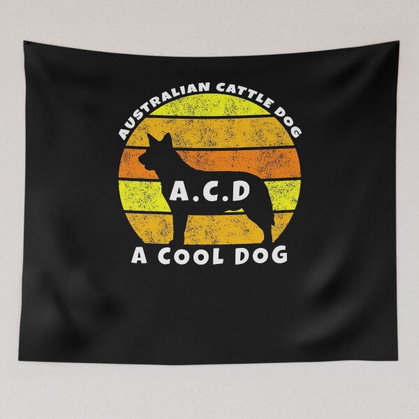 Item preview, Australian Cattle Dog (A Cool Dog) ACD Blue Heeler Vintage Retro Sunset designed and sold by sidehustledog.