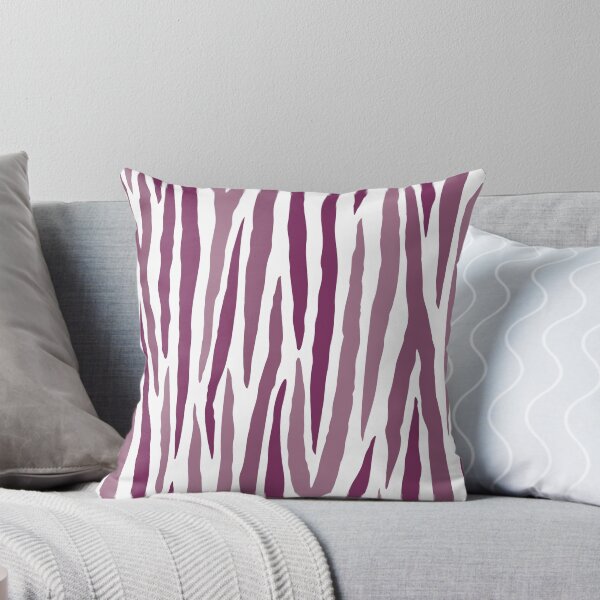 Item preview, Eggplant Purple Zebra Stripe Print from the Fancy Floral Zebra Collection II designed and sold by CJAura by Claire Jane Johnson.