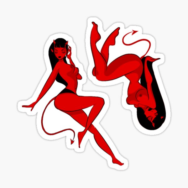 Devil Pin Up Girls (NSFW) Sticker
