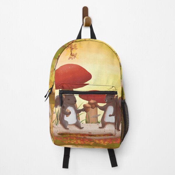 Item preview, Squirrels: Fallen leaves and Fallen Nuts (with background) designed and sold by DigandDig.