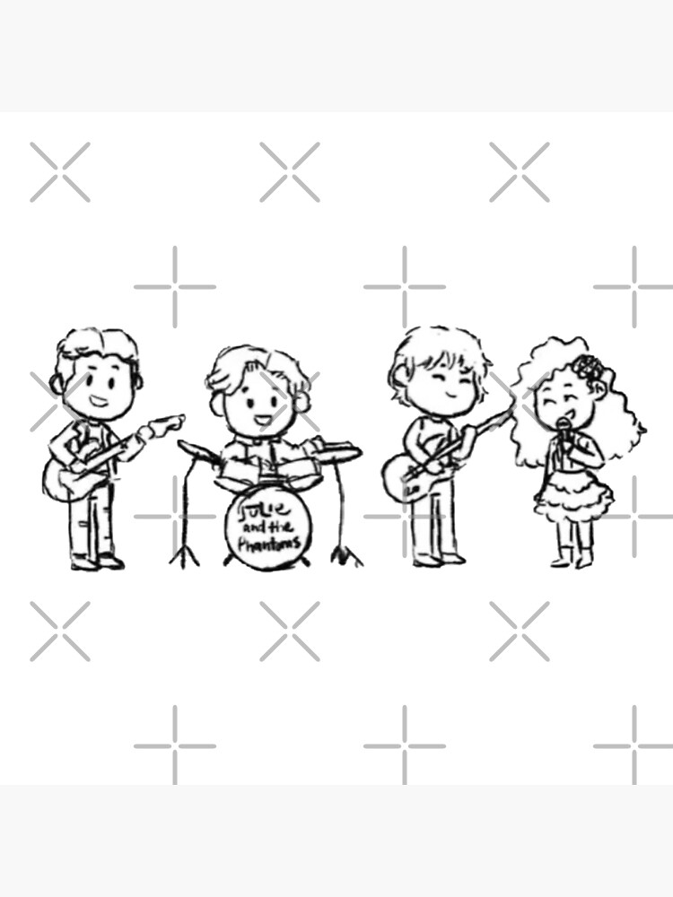 Dibujos animados de Sunset Curve Julie amp; amp; el concierto de los  fantasmas Lámina rígida